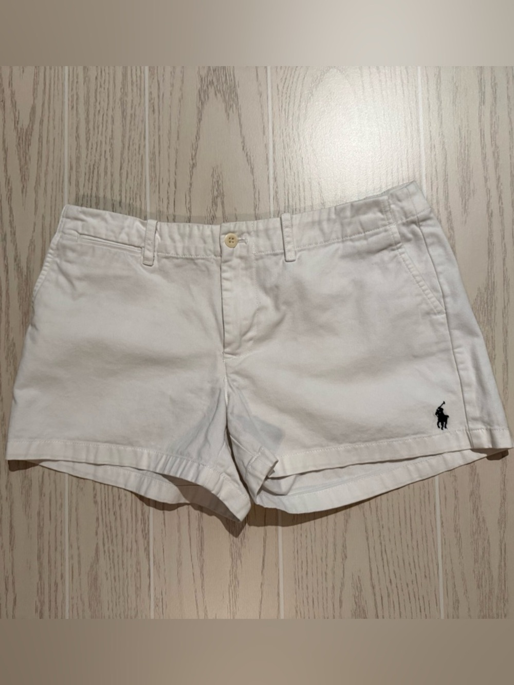 Ralph Lauren Sport White Chino Shorts Size 6 Preppy Cotton Summer Casual - Picture 1 of 9